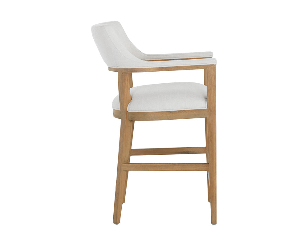 Brylea Counter Stool - Natural - Heather Ivory Tweed