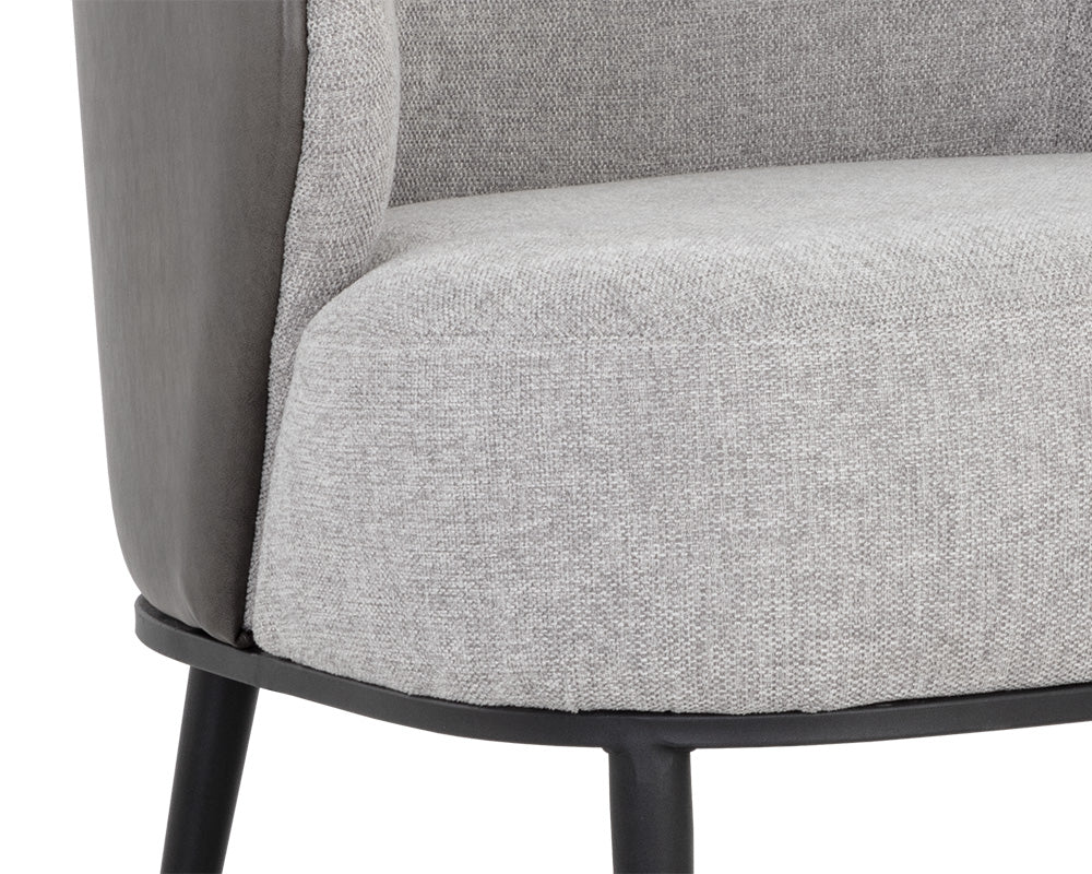 Nairobi Lounge Chair - Belfast Heather Grey / Bravo Ash