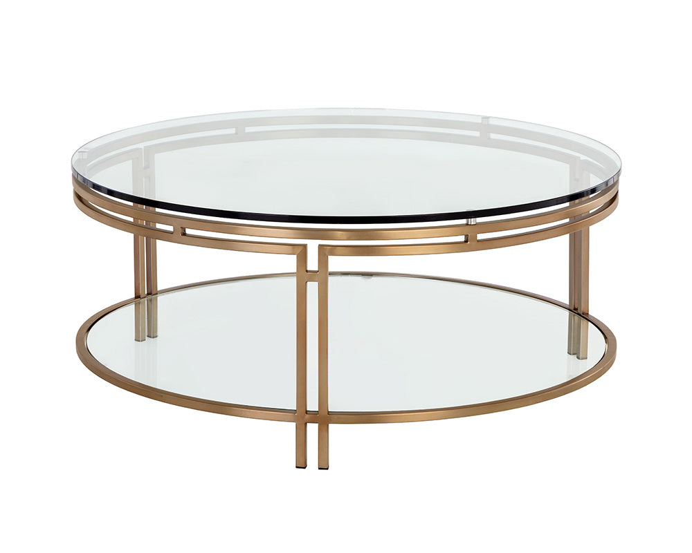 Andros Coffee Table - Antique Brass
