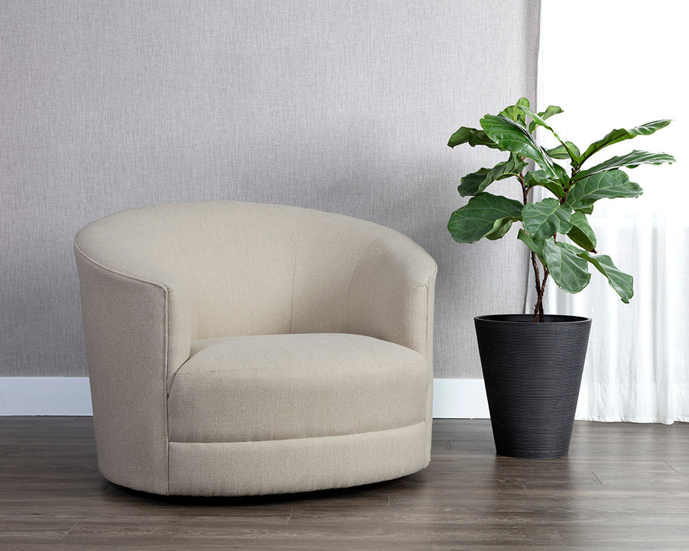 Grimaldi Swivel Armchair - Liv Sand