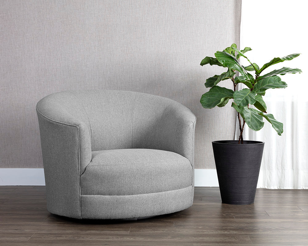 Grimaldi Swivel Armchair - Liv Dove