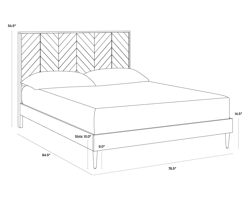 Greyson Bed - King - Light Acacia