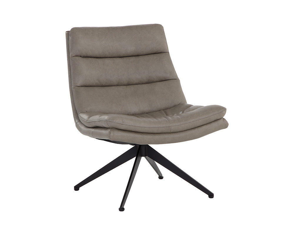 Keller Swivel Lounge Chair - Missouri Stone Leather