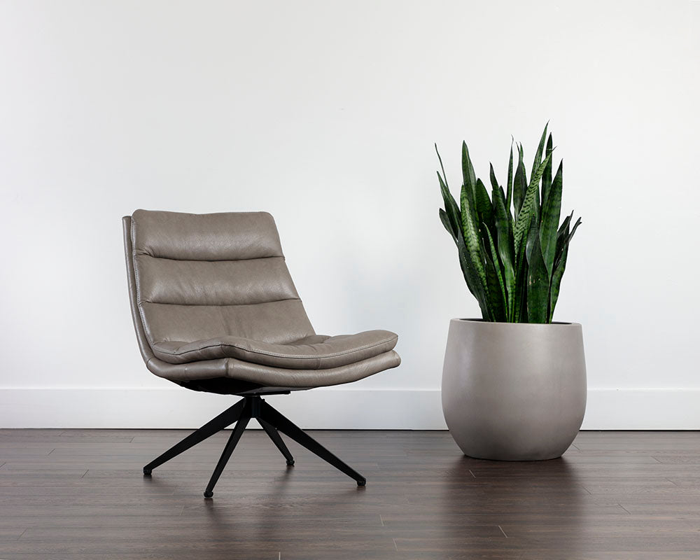 Keller Swivel Lounge Chair - Missouri Stone Leather