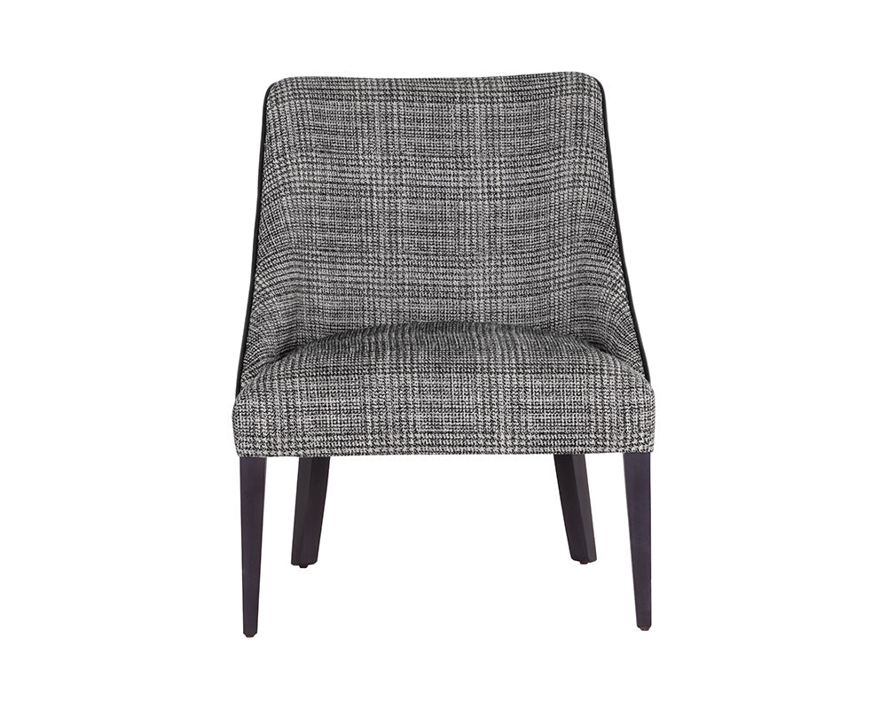 Ragona Lounge Chair - Grey Oak - Naya Check Black
