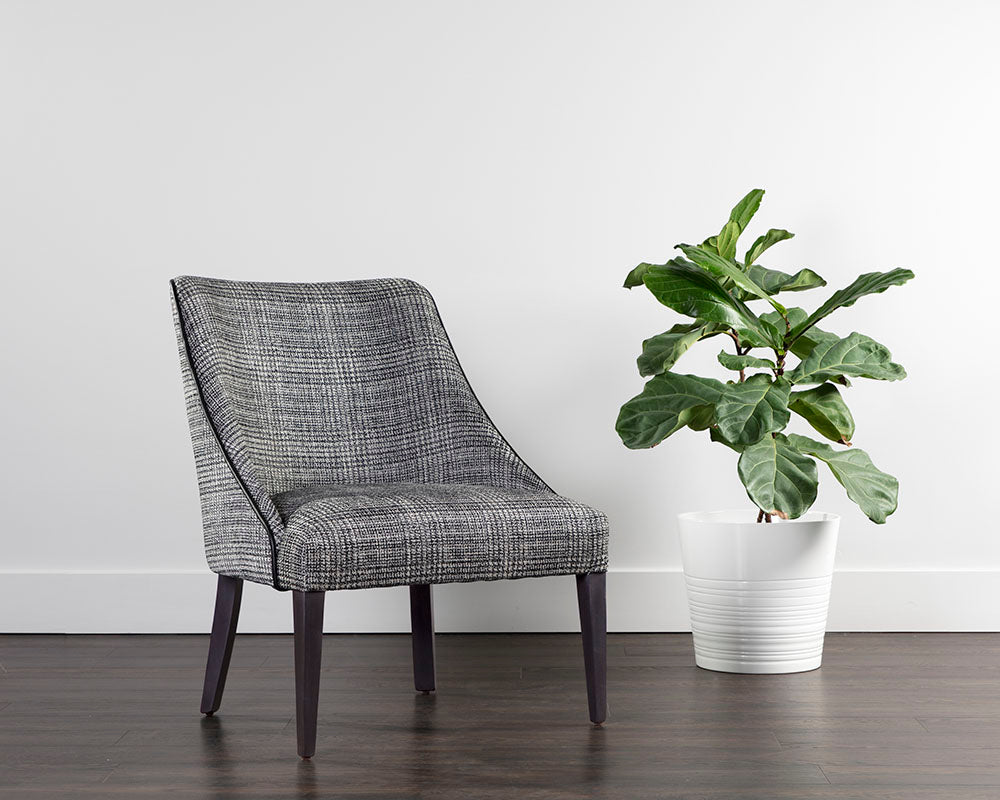 Ragona Lounge Chair - Grey Oak - Naya Check Black