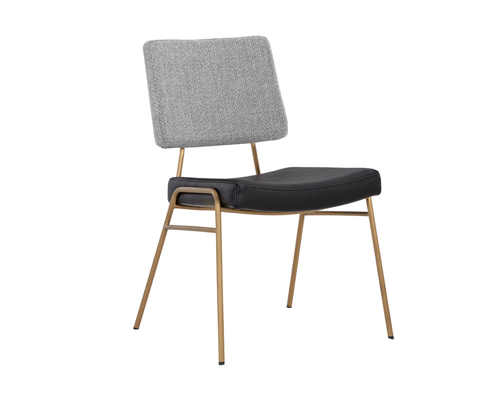 Brinley Dining Chair - Gold - Nightfall Black / Chacha Grey