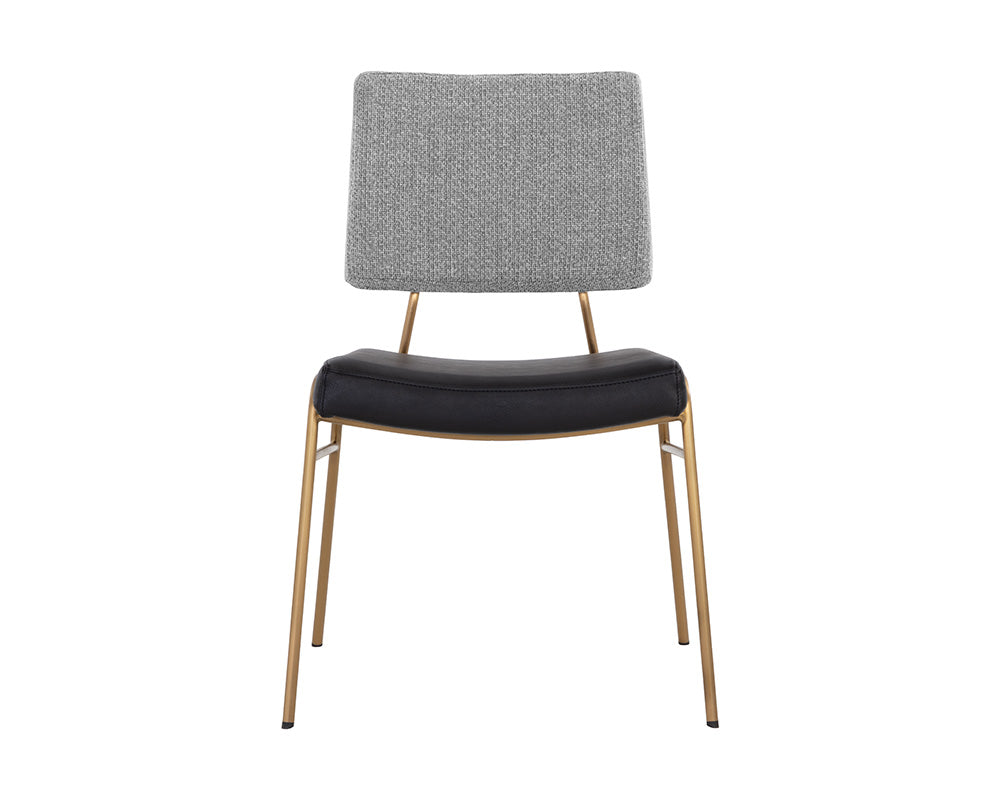 Brinley Dining Chair - Gold - Nightfall Black / Chacha Grey