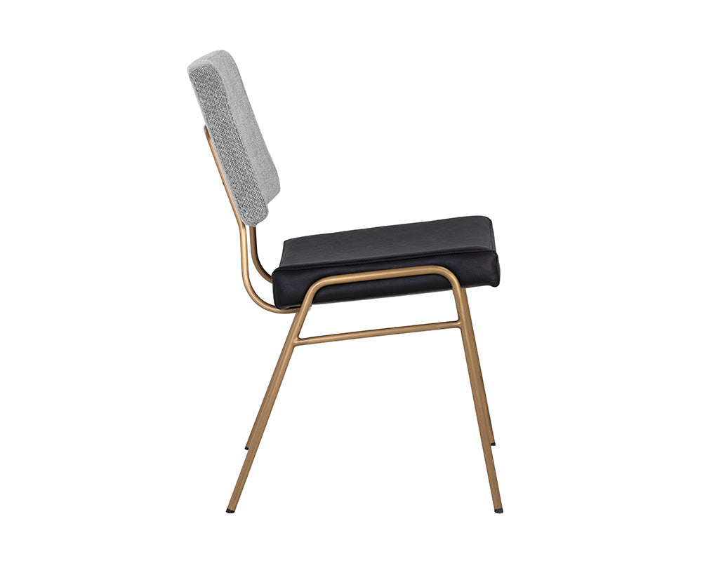 Brinley Dining Chair - Gold - Nightfall Black / Chacha Grey