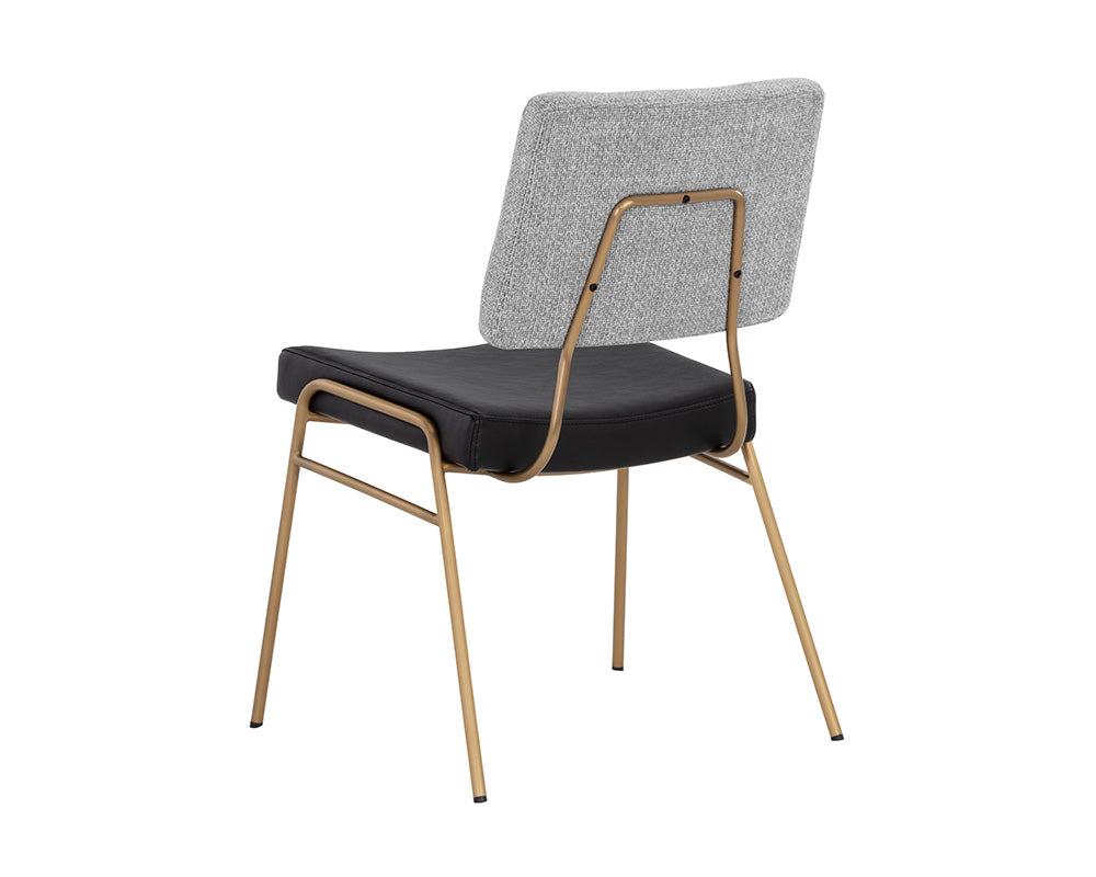 Brinley Dining Chair - Gold - Nightfall Black / Chacha Grey
