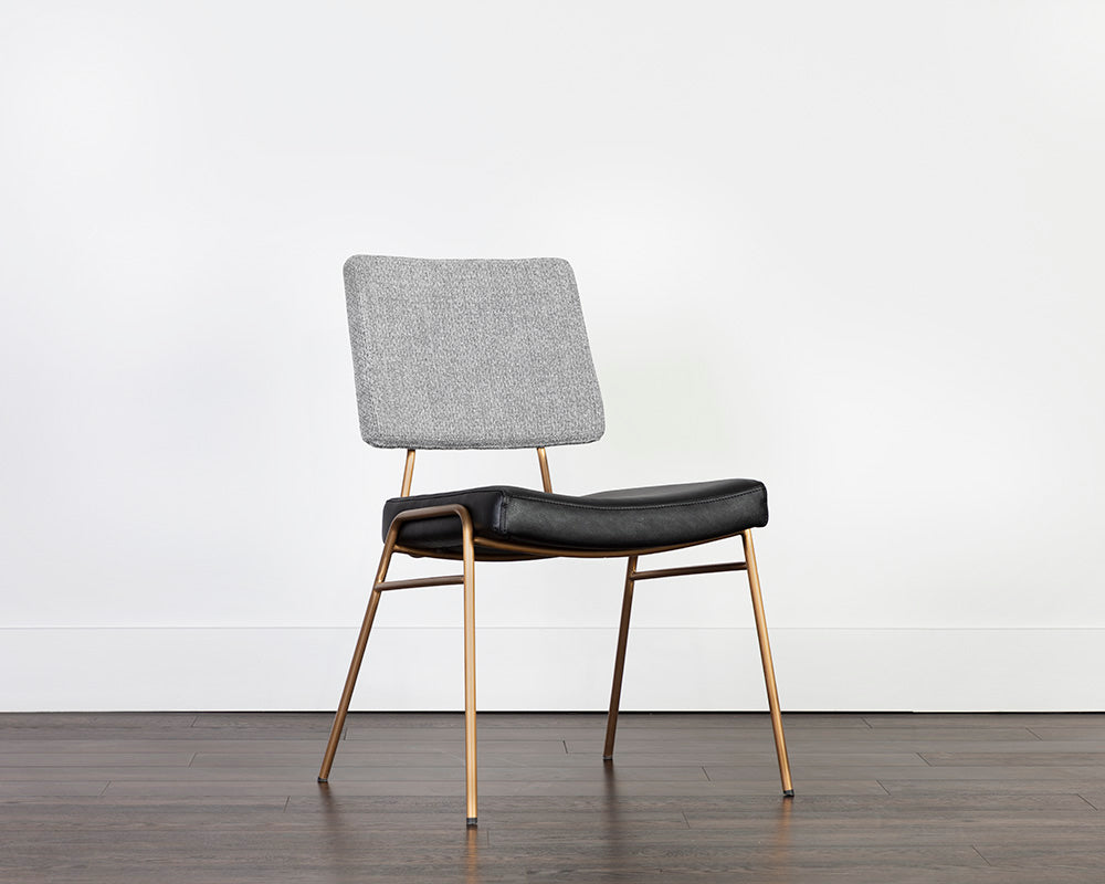 Brinley Dining Chair - Gold - Nightfall Black / Chacha Grey