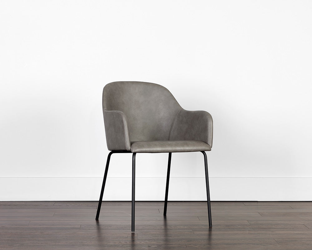 Hensley Dining Armchair - Dawn Grey