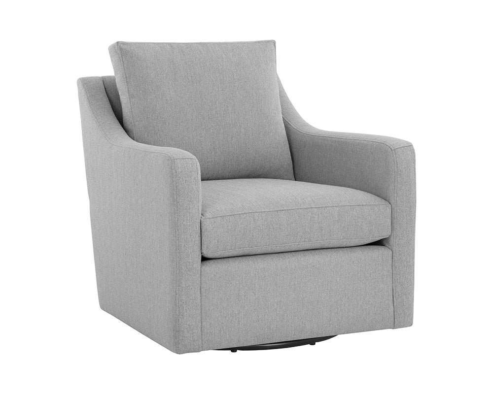 Brianna Swivel Lounge Chair - Liv Dove