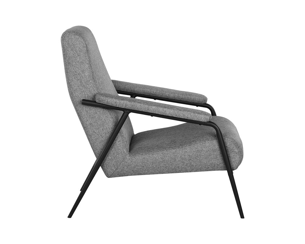 Jill Lounge Chair - Salt And Pepper Tweed