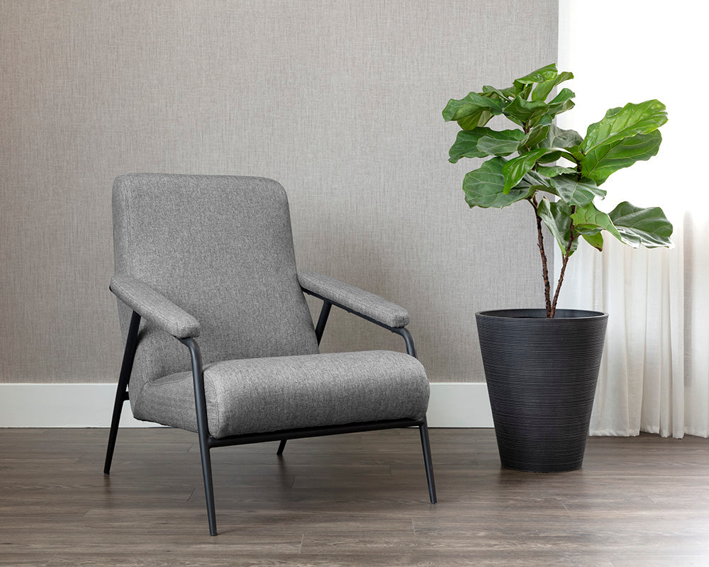 Jill Lounge Chair - Salt And Pepper Tweed