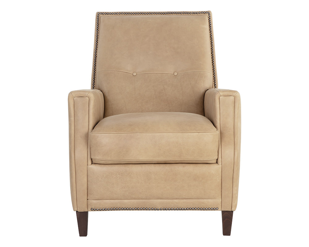Florenzi Lounge Chair - Latte Leather