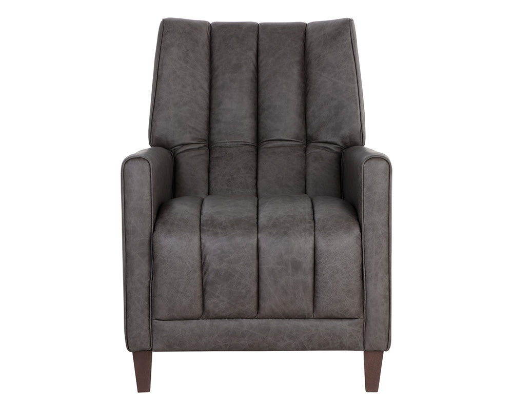 Romalda Lounge Chair - Vintage Charcoal Leather