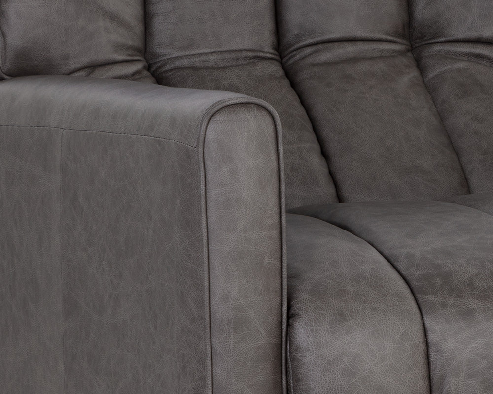 Romalda Lounge Chair - Vintage Charcoal Leather