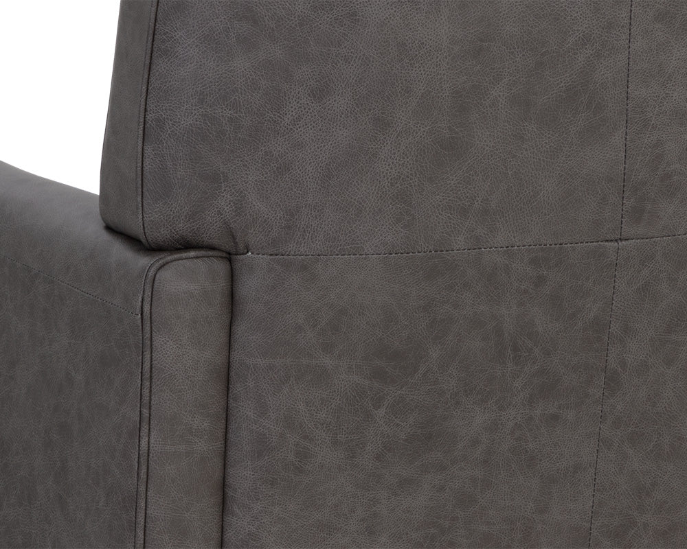 Romalda Lounge Chair - Vintage Charcoal Leather