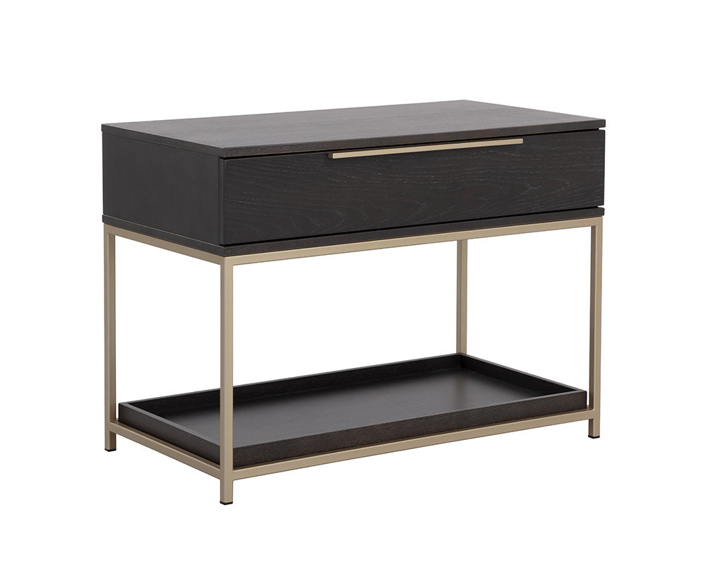 Rebel Nightstand - Large - Gold - Charcoal Grey