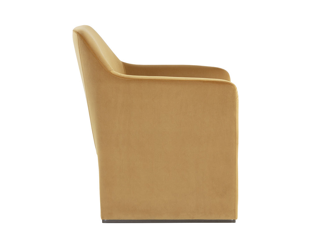 Doreen Lounge Chair - Lux Moon Dust - Diamond Ocher