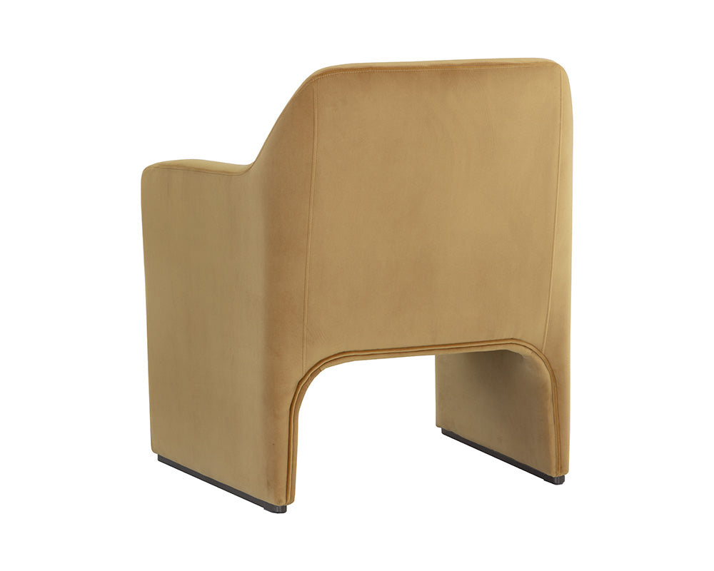 Doreen Lounge Chair - Lux Moon Dust - Diamond Ocher