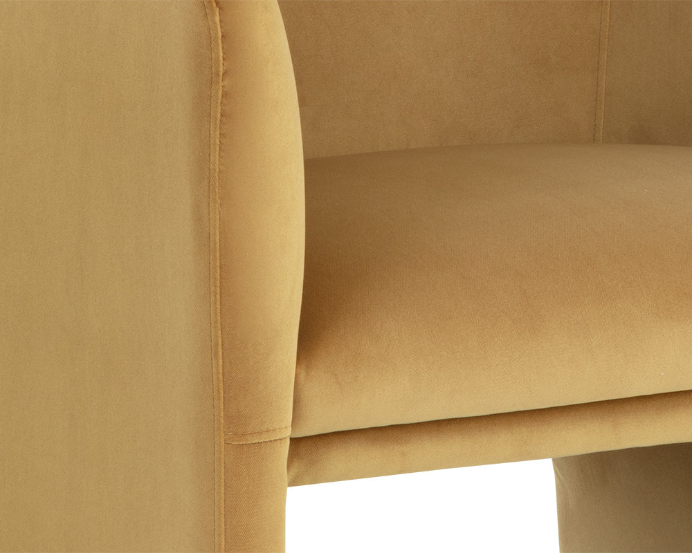 Doreen Lounge Chair - Lux Moon Dust - Diamond Ocher
