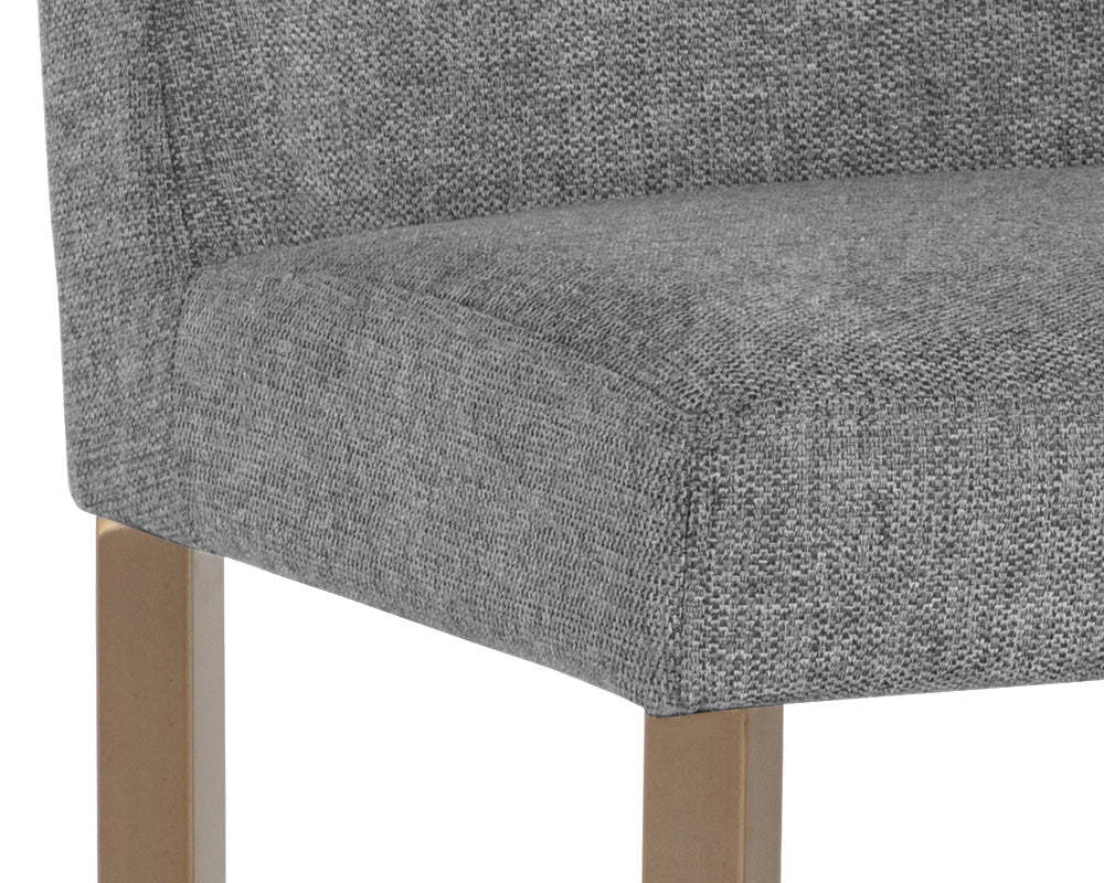 Howard Counter Stool - Antique Brass - Belfast Koala Grey