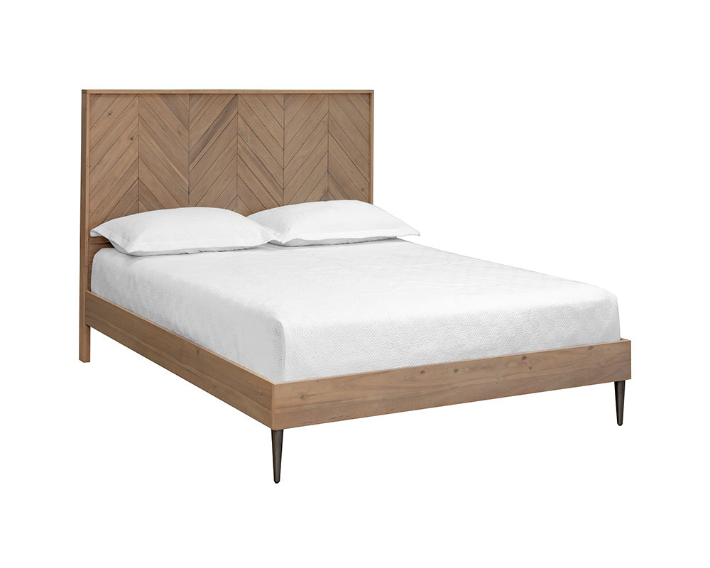 Greyson Bed - Queen - Light Acacia
