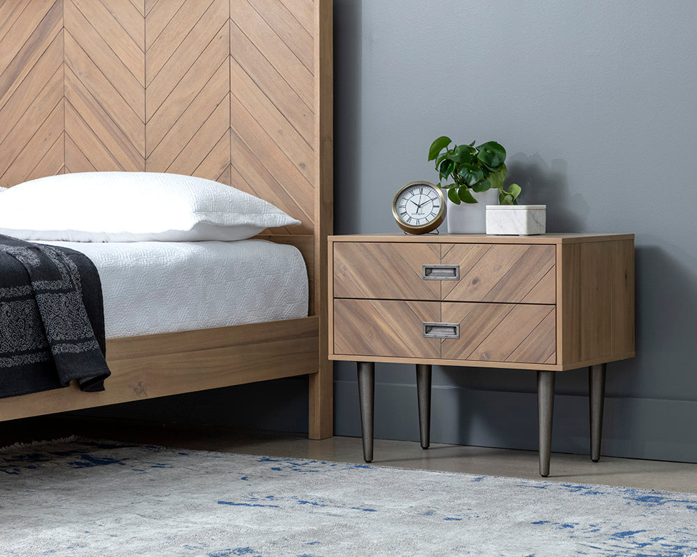 Greyson Bed - Queen - Light Acacia