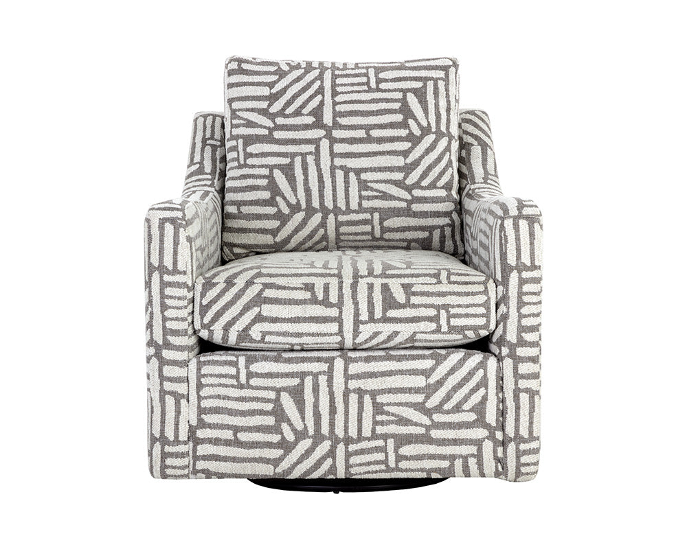 Brianna Swivel Lounge Chair - Quinn Sable