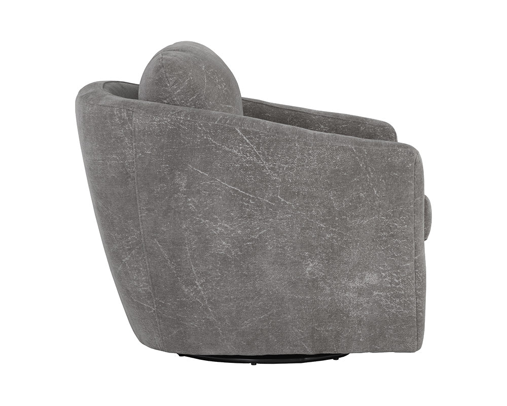 Irina Swivel Lounge Chair - Nepal Pebble
