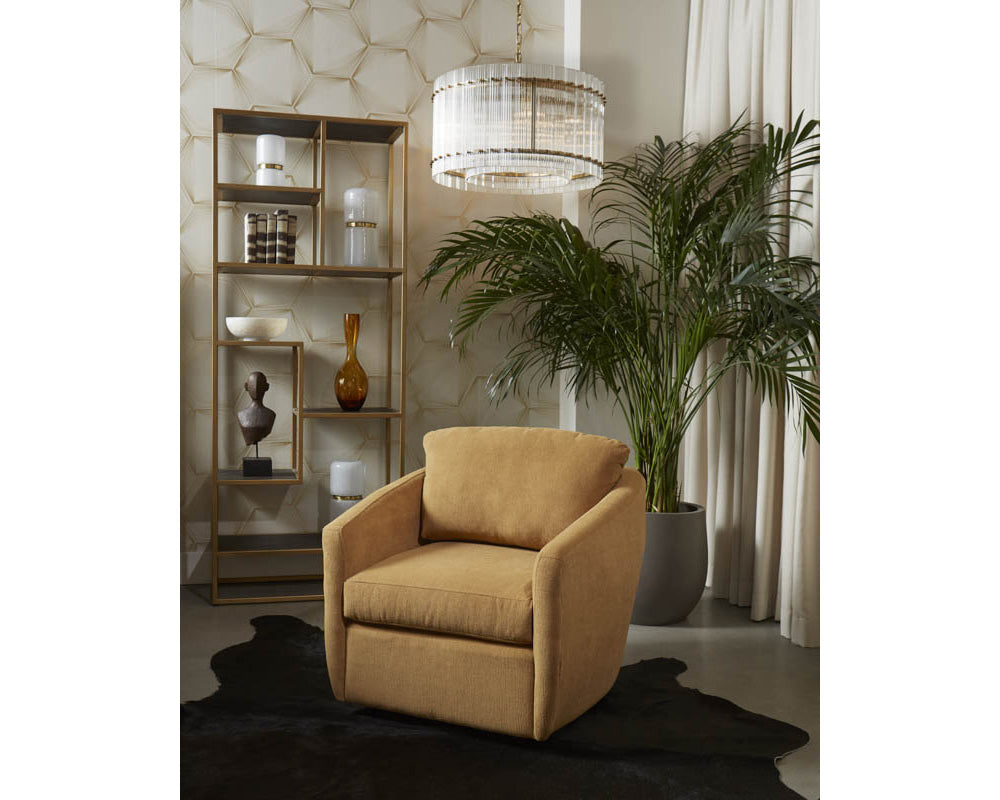 Irina Swivel Lounge Chair - Treasure Gold