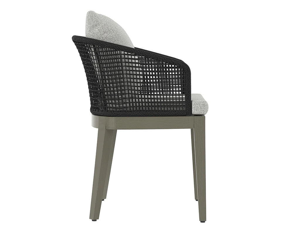 Capri Dining Armchair - Smoke Grey (Patio/Outdoor)