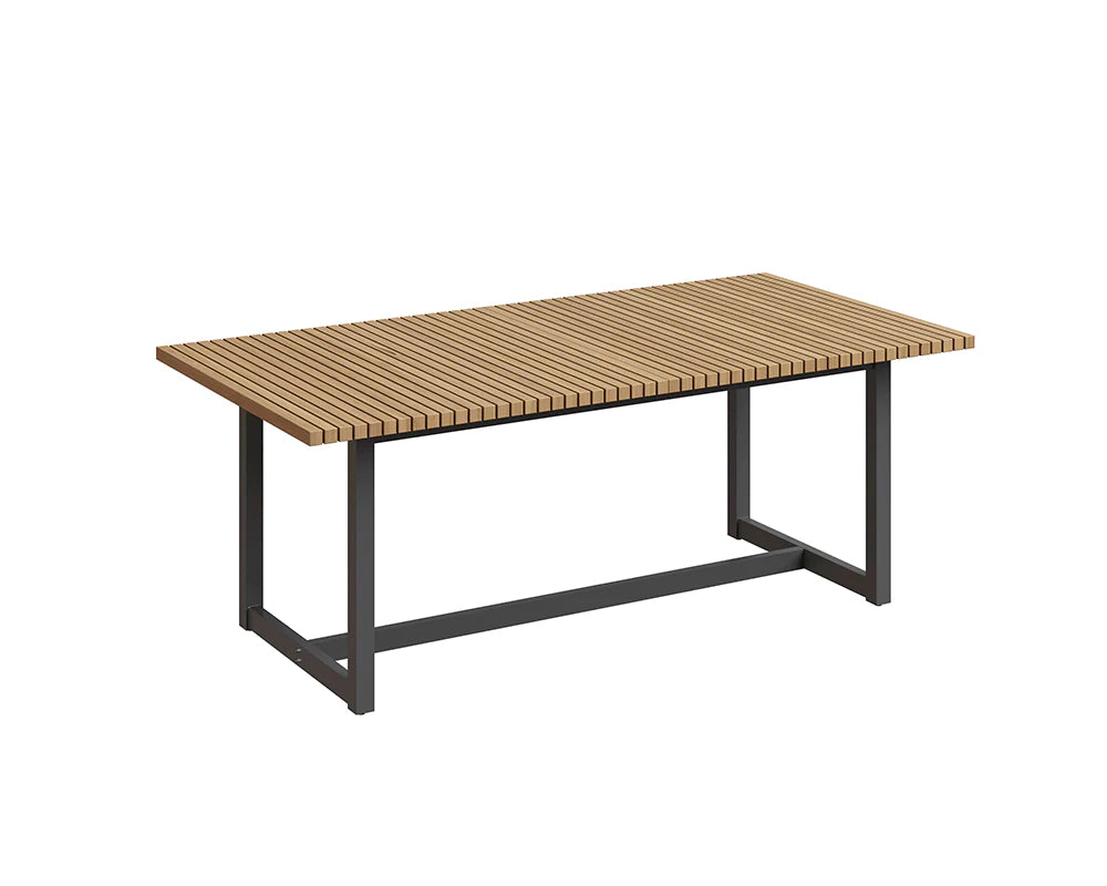 Geneve Extension Dining Table - Natural - 80" to 104" (Patio/Outdoor)