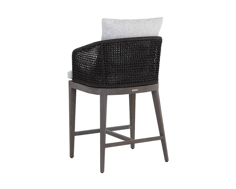 Capri Counter Stool - Smoke Grey (Patio/Outdoor)