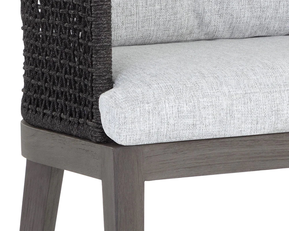 Capri Counter Stool - Smoke Grey (Patio/Outdoor)