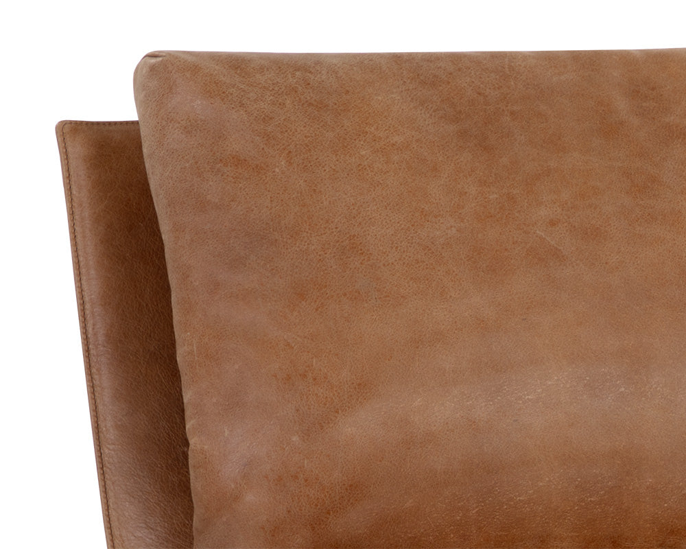 Zancor Lounge Chair - Tan Leather