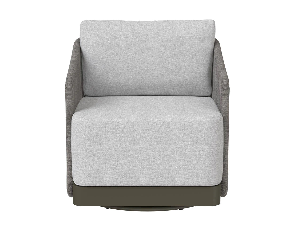 Allariz Swivel Armchair - Warm Grey - Gracebay Light Grey (Patio/Outdoor)