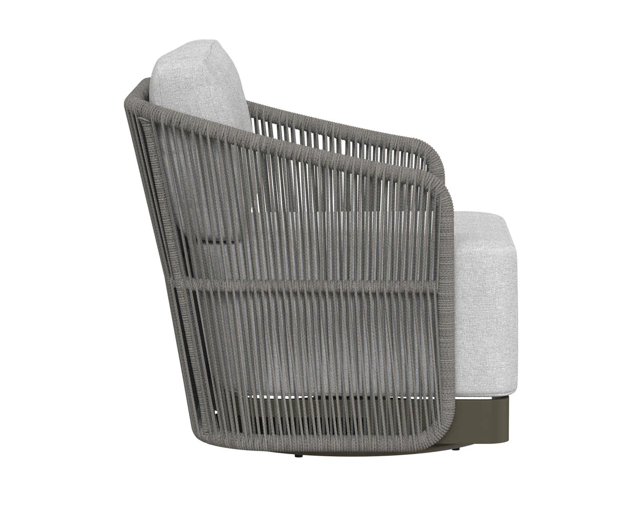 Allariz Swivel Armchair - Warm Grey - Gracebay Light Grey (Patio/Outdoor)