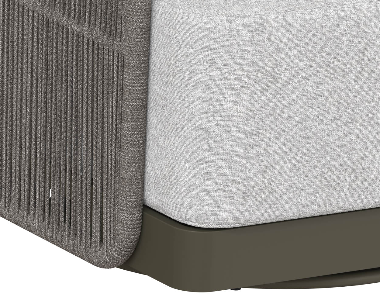 Allariz Swivel Armchair - Warm Grey - Gracebay Light Grey (Patio/Outdoor)