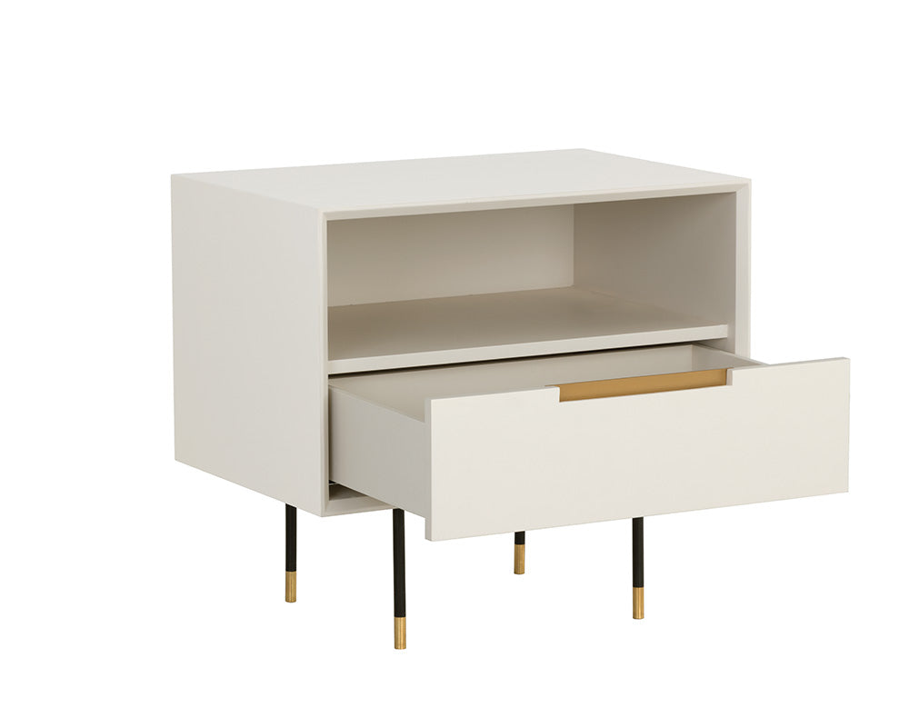 Danbury Nightstand - Modern Cream