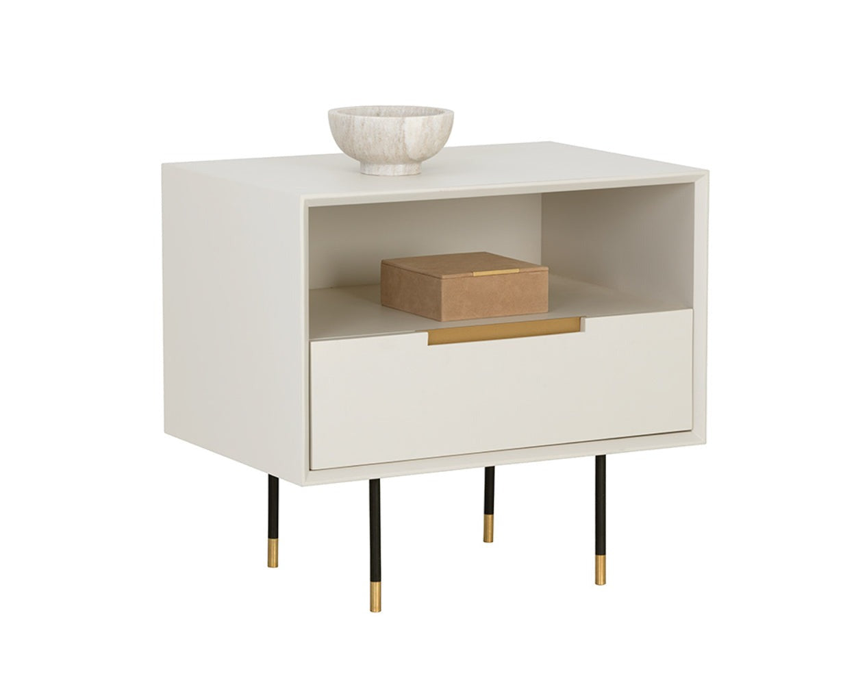 Danbury Nightstand - Modern Cream