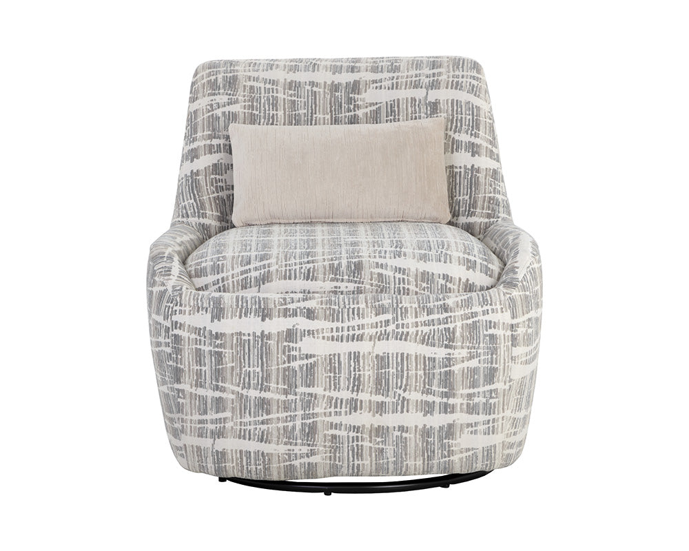 Taira Swivel Lounge Chair - Shade Driftwood / Navarro Stone