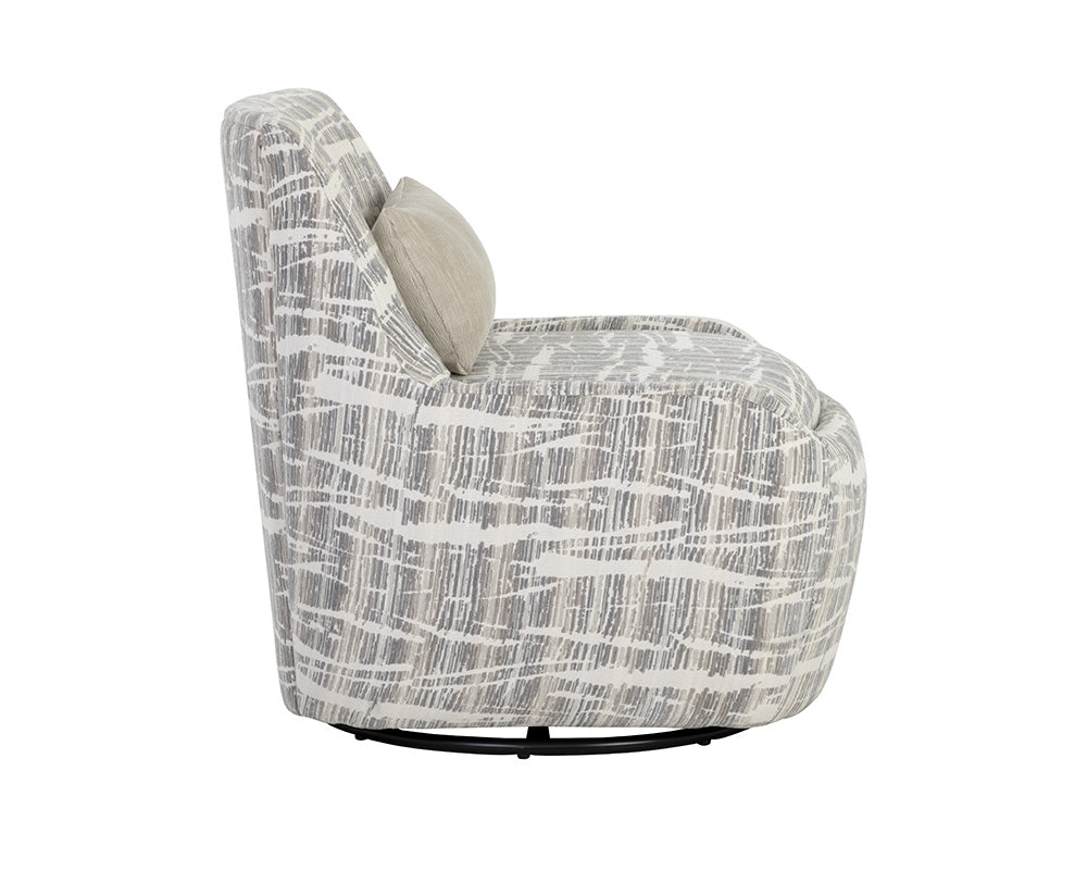 Taira Swivel Lounge Chair - Shade Driftwood / Navarro Stone