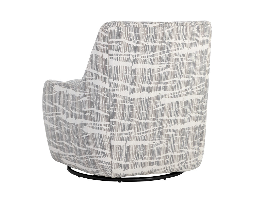 Taira Swivel Lounge Chair - Shade Driftwood / Navarro Stone