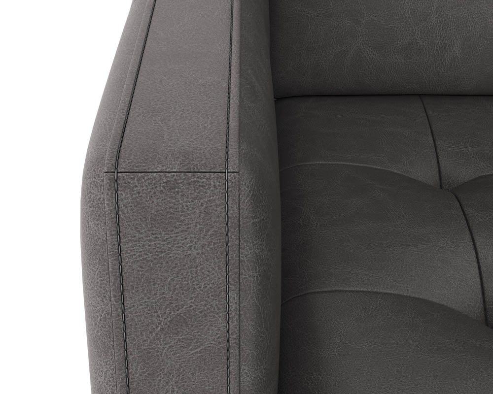 Karmelo Armchair - Vintage Charcoal Leather