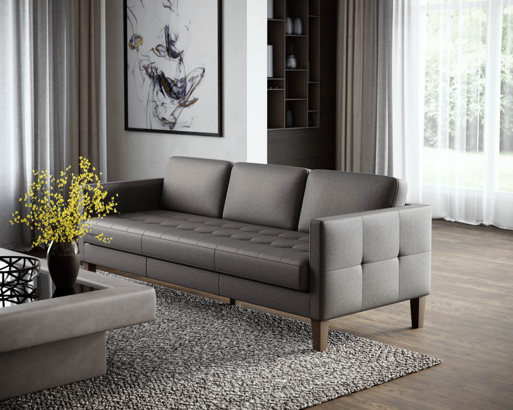 Karmelo Sofa - Vintage Charcoal Leather