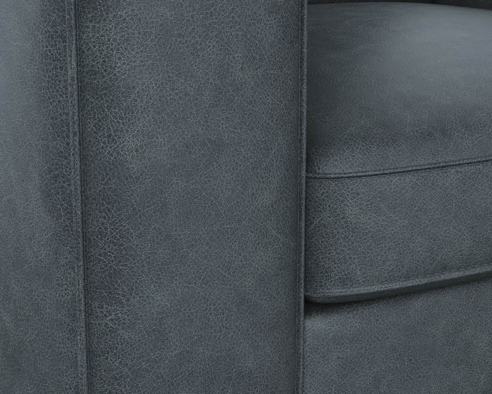 Davilo Armchair - Midnight Blue Leather