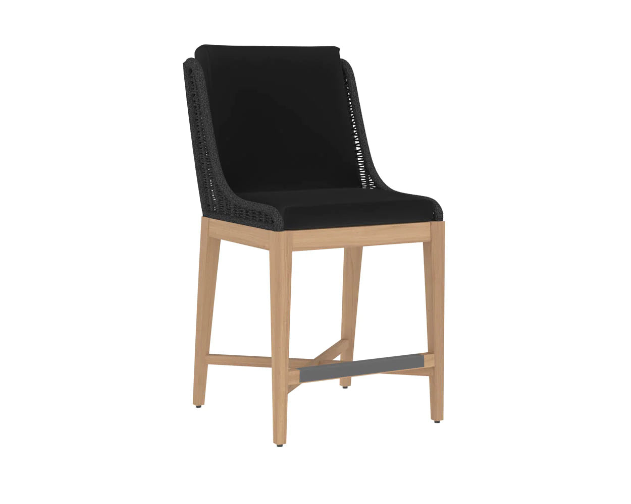 Sorrento Counter Stool - Arashi Black (Patio/Outdoor)